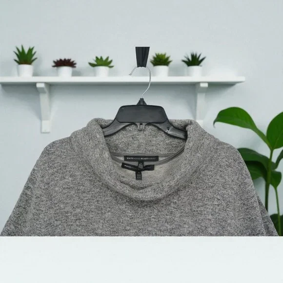 White House Black Market Gray Layered Knit Cowl Neck Sweater + Tank Set (Size S) - Picture 8 of 16